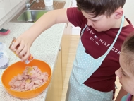 Tortilly s kuřecím masem