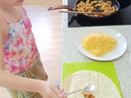 Tortilly s kuřecím masem