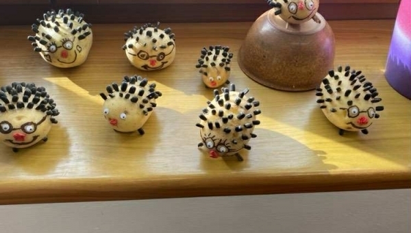 Podzimní tvoření z přírodnin: ježek