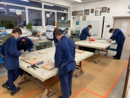 řezání a lepení skla