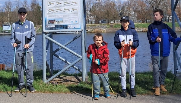 Nordic walking- podél Vltavy od přístavu v Českém Vrbném